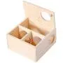 Hamster Pine Wood Chamber Hideout, Multi-Chamber Hamster House Maze - Small Pets House Habitats Decor for Hamster Mice Gerbils Mouse