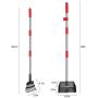 QiMH Upgraded Dog Pooper Scooper, Adjustable Long Handle Stainless Metal Pet Poop Tray and Rake Set for Small Medium Dogs, Dog Waste Removal Bin Rake Great for Grass, Street, Gravel QiMH Upgraded Dog Pooper Scooper, Adjustable Long Handle Stainless Metal Pet Poop Tray and Rake Set for Small Medium Dogs, Dog Waste Removal Bin Rake Great for Grass, Street, Gravel