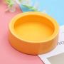 POPETPOP Pet Bowl Anti-Escape Ceramics Food Round Basin Feeding Water Bowl Turtle Gecko Chameleon Small Animals Size M (Orange)