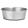 PetRageous 60048 Cayman Classic Non-Skid Stainless-Steel Dishwasher Safe Bowl 1-Quart Capacity 6.5-Inch Diameter 2.25-Inch Tall for Medium and Large Dogs and Cats of Any Size, Metallic, 3 Cups