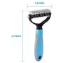 HoneySheep Pet Dematting Comb,16 Teeth Double Sided Undercoat Rake for Dogs Tangles Removing