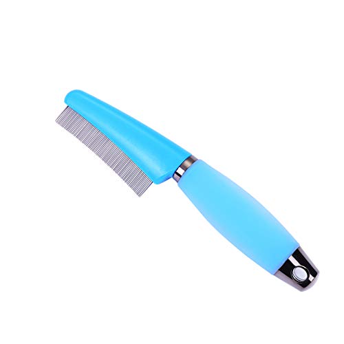 Dog Comb Small Pet Rabbits Brush Pet Comb Cat Grooming Pet Brush Shedding Grooming Tools Stainless Steel Teeth Supplies Pin Dog Cat Comb