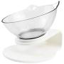 Cat Bowls Elevated Pet Food Water Bowl Raised Elevated Neck Guard Stand Feeder Slow Feeder Healthy Pet Food or Water Station Tilt Design Neck Guard Stand Raised The Bottom for Cats and Small Dogs