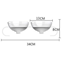 gutongyuan Elevated Dog Cat Feeders Non-Slip Detachable Water Food Double Bowls Transparent Tilted Kitten Puppy Pet Tableware