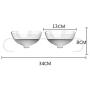 gutongyuan Elevated Dog Cat Feeders Non-Slip Detachable Water Food Double Bowls Transparent Tilted Kitten Puppy Pet Tableware