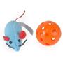 TeenTop Pet Cat Mice Toy Hide Seek Game Collapsible Puzzle Exercise Toy 9 Holes Mouse Hunt with Bells Cat Supplies for Kitten Exercise 1PC