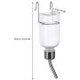 POPETPOP Dog Water Bottle for Crate - No Drip Dog Water Bottle, Cat Water Feeder, Leak-Proof Pet Water Bottl for Cage&Kennel - Small