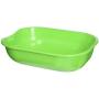 Fresh Kitty Easy to Clean Open Litter Box Pan for Your Pet Cat or Kitten, Small, Neon Green or Charcoal