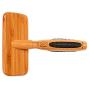 Bass Brushes Medium Slicker Style Pet Brush with Bamboo Wood Handle and Rubber Grips