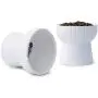 TAMAYKIM Ceramic Raised Cat Bowls, Food and Water Bowls Set for Cats, Porcelain Elevated Stress Free Feeding Pet Dish, Dishwasher and Microwave Safe, 2 Pack TAMAYKIM Ceramic Raised Cat Bowls, Food and Water Bowls Set for Cats, Porcelain Elevated Stress Free Feeding Pet Dish, Dishwasher and Microwave Safe, 2 Pack