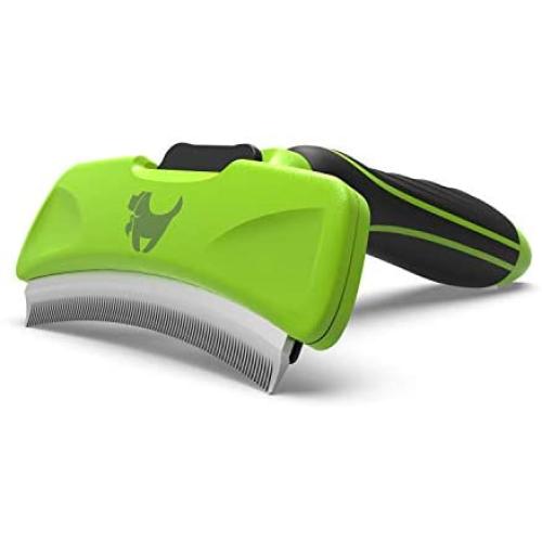 ORFELD Pet Grooming Brush Reduces Shedding by Up to 95% Perfect for Dogs and Cats, Curved Brush Protect Pets