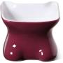 LE TAUCI Ceramic Cat Bowl Elevated, Raised Cat Food Bowl 4 Ounce Cat Dish for Food and Water for Small Cat Dog