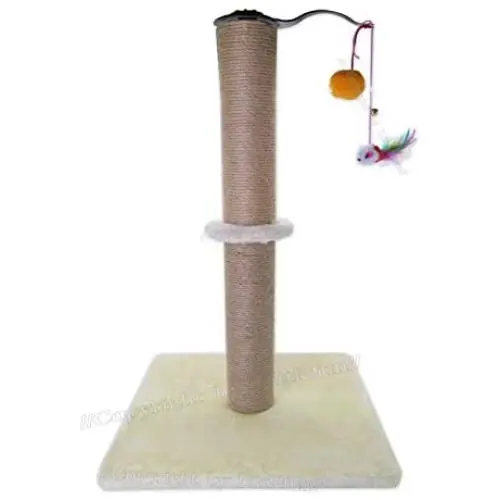 Littlefun Cat Scratching Post Kittens Interactive Play Toys, Plush Sisal Scratch Pole Cat Kitten Scratcher and Hammock Littlefun Cat Scratching Post Kittens Interactive Play Toys, Plush Sisal Scratch Pole Cat Kitten Scratcher and Hammock