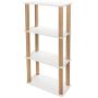 LOVEPET Luxury Cat House Bookshelf Rack Large Cat Tower，Cat Furniture,Cat Jumping Platform,White (15'' X 30'' X 58.3'')