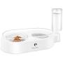 QUXIANG Double Dog Cat Bowls Gravity Pet Food Feeder and Water Dispensers Pet Automatic Water Dispenser Detachable Dog Feeder Bowl No-Spill Pet Food Water Bowls Suit for Cats and Medium/Small Dogs