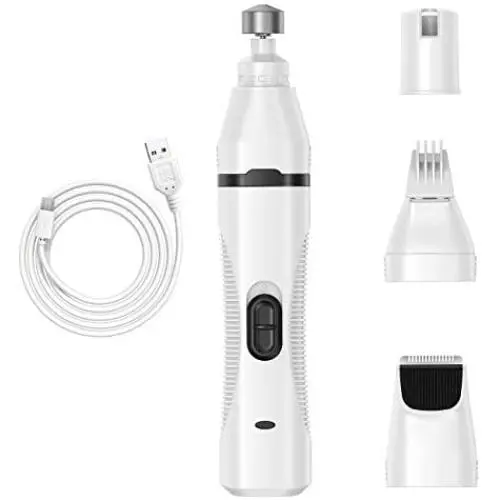 AIRXWILLS Dog Nail Grinder - Pet Nail Trimmer 3 in 1 Electric Rechargeable Nail Clippers - Low Noise Grooming & Smoothing for Small Medium Dogs & Cats AIRXWILLS Dog Nail Grinder - Pet Nail Trimmer 3 in 1 Electric Rechargeable Nail Clippers - Low Noise Grooming & Smoothing for Small Medium Dogs & Cats