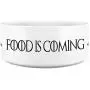 Awesome eMERCHency Food is Coming House Stark White Dog Bowl 7'' x 3'' Ceramic Dog Bowl/Plate Funny Pet Gift Inspired by Game of Thrones Awesome eMERCHency Food is Coming House Stark White Dog Bowl 7'' x 3'' Ceramic Dog Bowl/Plate Funny Pet Gift Inspired by Game of Thrones