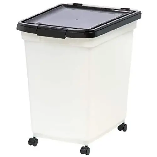 IRIS USA Airtight Pet Food Container, Black MP-350 IRIS USA Airtight Pet Food Container, Black MP-350