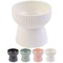 Raised Dog Cat Bowl – Handcrafted Ceramic Elevated Pet Bowls – Stable and Sturdy Design – Comfortable and Safe Eating – Prevents Fast Eating and Vomiting - Porcelain Tilted Food & Water Bowls
