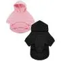2 Pieces Pet Clothes Puppy Hoodie Sweater Dog Pullover Sweater I Love My Mom Dog Sweatshirt Warm Sweater (M, Black and Pink)
