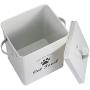 Geyecete Pet Treat and Food Storage Tin with Lid - 5lbs Capacity - Serving Scoop Included …