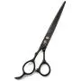 7/8 inch Left Handed Dog Hair Cutting/Chunker Shears, Pet Grooming Japanese 440C Thinning/Blending/Texturizing Scissors , 23 Teeth Fishbone-shaped Chunker (C-7 inch-Black Cutting Scissor)