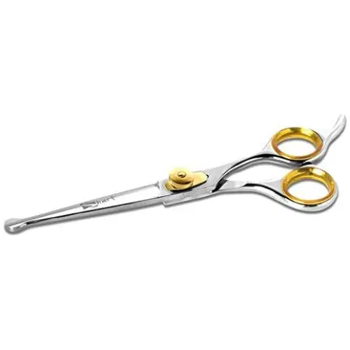 Sharf Dog Grooming Scissors, Gold Touch 7.5 Inch Straight Sharp Professional Pet Grooming Shear with Safety Round Tip, Ball Point for Safe and Easy Use for Cat or Dog Grooming Sharf Dog Grooming Scissors, Gold Touch 7.5 Inch Straight Sharp Professional Pet Grooming Shear with Safety Round Tip, Ball Point for Safe and Easy Use for Cat or Dog Grooming