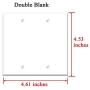 Double Blank Wall Plate Cover - Cat Pet Domestic Kitten Kitty Feline Grey