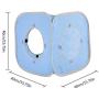 Lorcwhise Foldable Stitching Cat Toy - Collapsible Cat Cube Cat Bed Tunnel(404040cm/15.7515.7515.75in) Blue