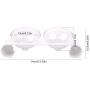Songchet Double Dog Cat Bowls,Pet Raised Feeder Bowl No-Spill Pet Food Water Bowls for Cats and Small Dog