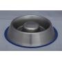 Indipets Heavy Duty Stainless Steel Slow Feed Dog Bowl - Medium 25oz - Silicon Bottom Ring Prevents Sliding and Tipping