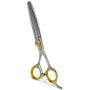 Sharf Pet Thinning Shears Gold Touch 7'' 46-Tooth Professional Dog Grooming Scissors, Slim Pointed Tip Shear, Sharp 440c Japanese Stainless Steel Dog Thinning Scissors.