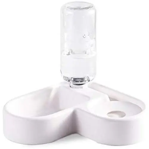 Luck Dawn Dog Cat Double Bowls, Pet Food and Water Feeder Bowls with Automatic Water Bottle No-Spill Resin Station for Cat Small Dog Puppy Kitten Rabbit Luck Dawn Dog Cat Double Bowls, Pet Food and Water Feeder Bowls with Automatic Water Bottle No-Spill Resin Station for Cat Small Dog Puppy Kitten Rabbit