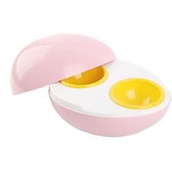 Egg Shape Double Diner Feeder Dish Food Bowl & Water Bottle for Pet Dog Cat Pink color