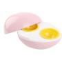 Egg Shape Double Diner Feeder Dish Food Bowl & Water Bottle for Pet Dog Cat Pink color