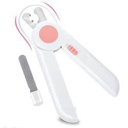 Pets Nail Paw Clippers with LED Light and Nail File Safety Guard to Avoid Over Cutting Professional Pet Beauty Tools for Dog & Cat