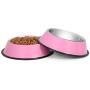 KASBAH Stainless Steel Dog Bowls Food and Water Bowl Non-Toxic 2 Pack Pet Bowls with Rubber Base for Small/Medium/Large Dogs,Cats