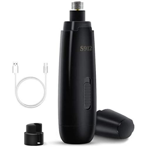 Dog Nail Grinder Black Electric Pet Nail Trimmer Slow Noise for Small Medium Large Dogs & Cats Claw Care