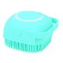 Silicone Dog Bath Brush,Pet Dog Massage Brush with Shower Scrubber Shampoo Dispenser,Soft Brush Rubber Bristle for Dogs and Cats with 2 Pack Hooks