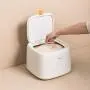 Rice Storage Container Dispenser 25lbs - Store up to 25lbs of Dry Food | Large Pet Food Storage Bin for Dogs and Cats | Includes measuring cup (Cream) Rice Storage Container Dispenser 25lbs - Store up to 25lbs of Dry Food | Large Pet Food Storage Bin for Dogs and Cats | Includes measuring cup (Cream)