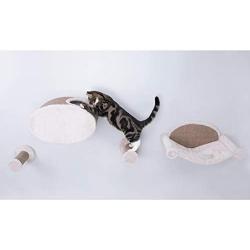 Royal Pet Club Pet Products 49924 Wall Mounted Hammock, Cave and Stairs, Gray, Brown