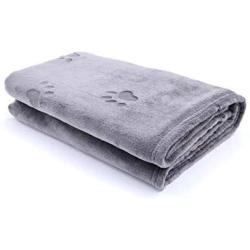 YINXUE 2 Pack Soft Pet Flannel Blanket with Cute 3D Paw Design, 30'' x 40'' Warm Dog Cat Sleep Mat Bed Cover