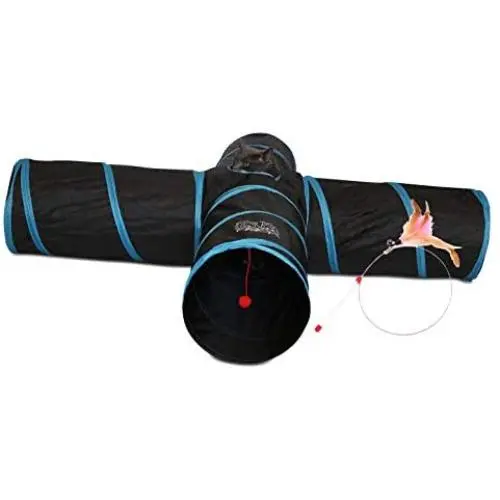 Feline Ruff Premium 4 Way Cat Tunnel. Extra Large 12 Inch Diameter and Extra Long. A Big Collapsible Play Toy. Wide Pet Tunnel Tube for Rabbits, Kittens, Large Cats, and Dogs. Feline Ruff Premium 4 Way Cat Tunnel. Extra Large 12 Inch Diameter and Extra Long. A Big Collapsible Play Toy. Wide Pet Tunnel Tube for Rabbits, Kittens, Large Cats, and Dogs.