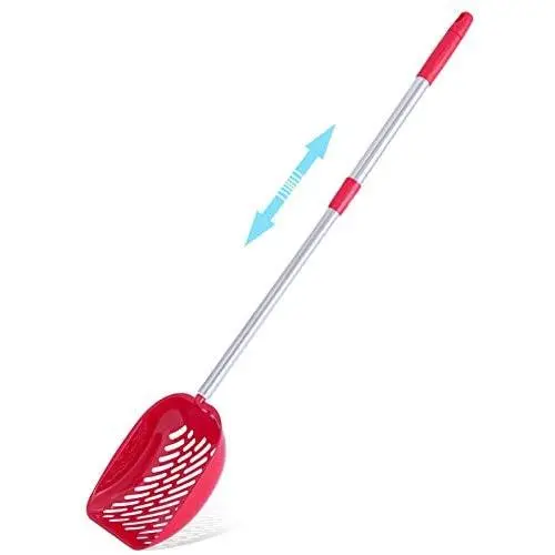 Snagle Paw Adjustable Cat Litter Scoop,Cat Scooper Metal,Non Stick Litter Scoop with Deep Shovel and Long Handle,No Bending Rust Resistant Cat Scoop Shovel for Sifting Kitty Cats Litter