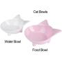 Cat Bowl, Cat Bowls for Food and Water,Shallow cat Bowls for Wet Food ,Non Slip Pet Feeding Dish ,Pet Food & Water Bowls Set of 3