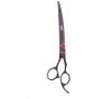 ShearsDirect Curved Titanium Shear with Gem Stone Tension and Ergonomic Handle Design Case Included Scissors, 8.5'', Black