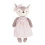 NoJo Countryside Floral - Grey, Ivory & Pink Plush Deer Toy, Grey, Pink, White (4921008)