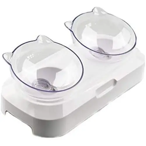 JiangYan-US Cat Bowls Elevated 15° Tilted Cat Food Water Bowls Raised Cat Bowls with Stand Stress-Free Suit for Cats Small Dogs JiangYan-US Cat Bowls Elevated 15° Tilted Cat Food Water Bowls Raised Cat Bowls with Stand Stress-Free Suit for Cats Small Dogs