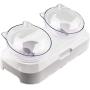 JiangYan-US Cat Bowls Elevated 15° Tilted Cat Food Water Bowls Raised Cat Bowls with Stand Stress-Free Suit for Cats Small Dogs
