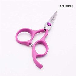 AGLINPLS 4.5''/5'' Straight Small Dog/Cats Grooming Scissors Thinning Shears Chunkers Pets Trimming Kit for Right Handed Groomers, Sharp, Comfortable, Light-Weight Shear with Blunt Safety Tip